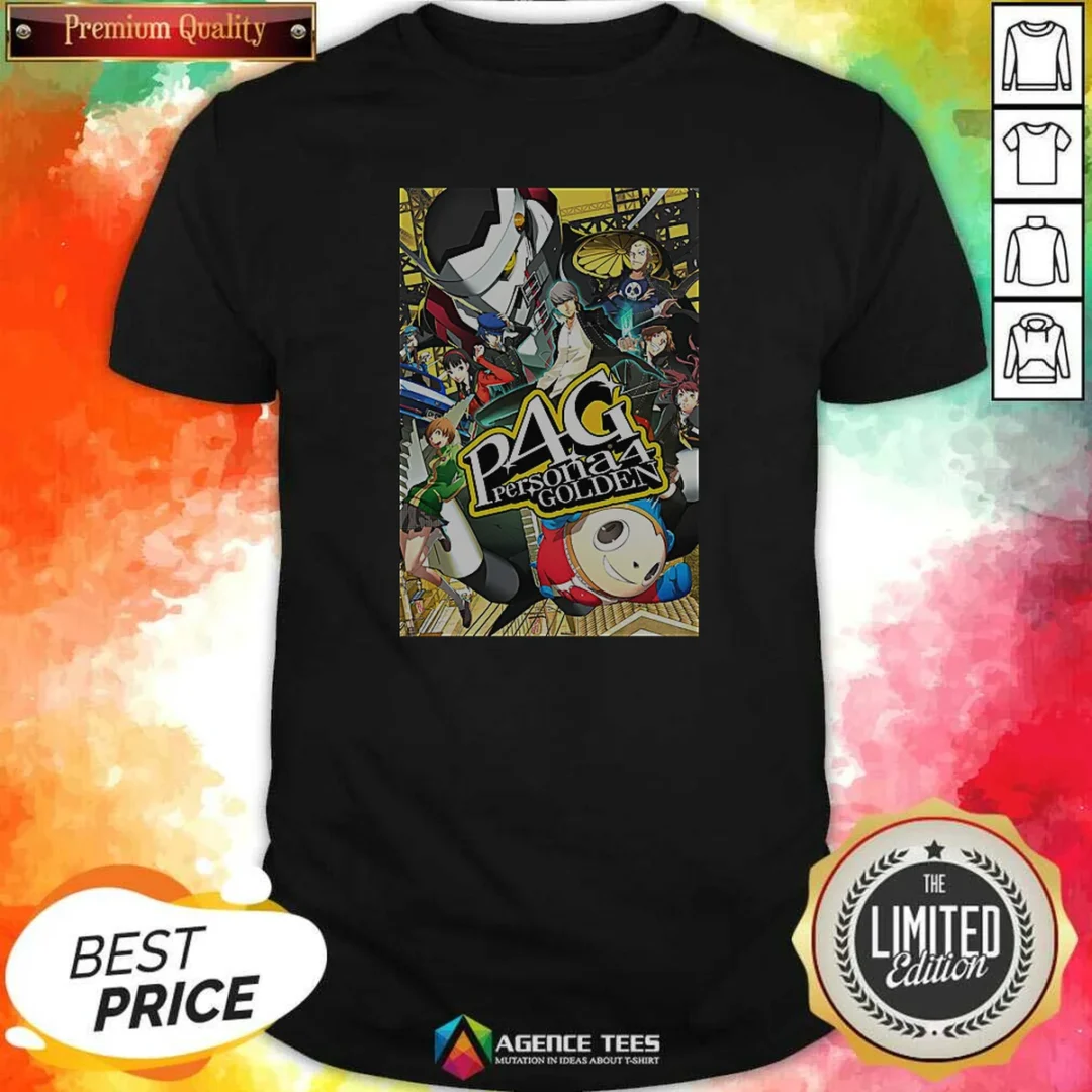 awesome-persona-4-golden-main-cast-and-izanagi-character-shirt-shirt-optimized Awesome Persona 4 Golden Main Cast And Izanagi Character shirt optimized view showing front graphic print on a short-sleeve crewneck shirt