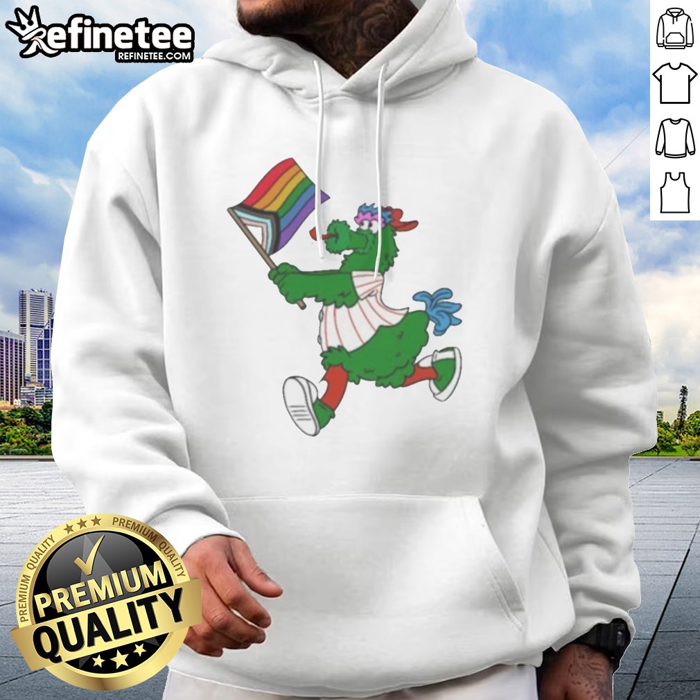 awesome-philadelphia-phillies-pride-mascot-running-with-progress-flag-hoodie Awesome Philadelphia Phillies Pride Mascot Running With Progress Flag hoodie featuring vibrant colors and a unique design.