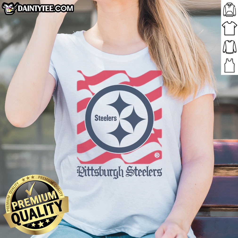 awesome-pittsburgh-steelers-american-heritage-wordmark-ladies-shirt Awesome Pittsburgh Steelers American Heritage Wordmark Ladies Shirt featuring bold team colors and logo.