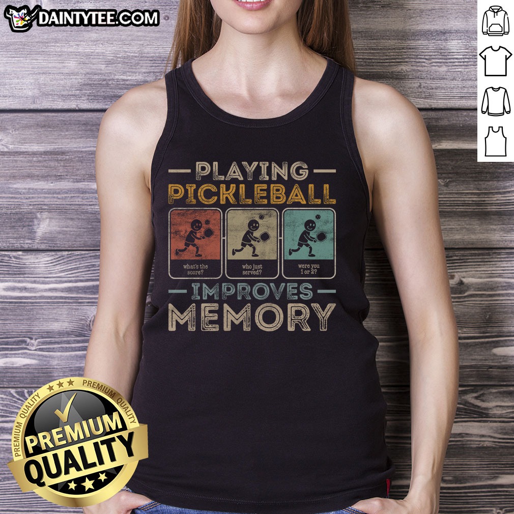awesome-playing-pickleball-improves-memory-tank-top Awesome Playing Pickleball Improves Memory Tank Top featuring a vibrant design for pickleball lovers.