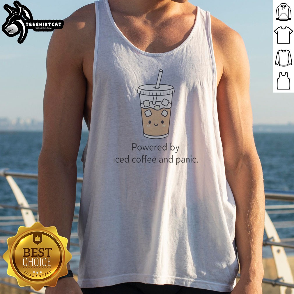 awesome-powered-by-iced-coffee-and-panic-tank-top Awesome Powered By Iced Coffee And Panic Tank Top