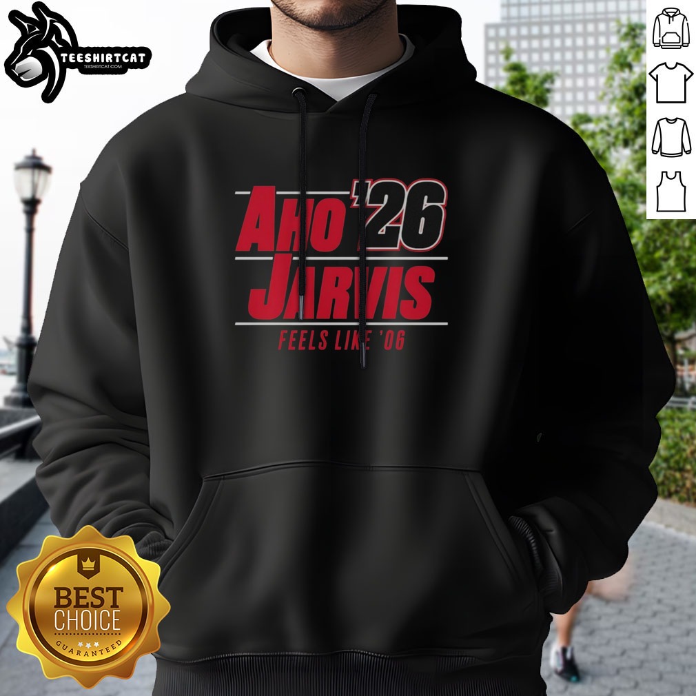 awesome-seth-jarvis-and-sebastian-aho-carolina-hurricanes-nhl-feels-like-06-hoodie Awesome Seth Jarvis And Sebastian Aho Carolina Hurricanes NHL Feels Like '06 Hoodie displayed in a cozy setting