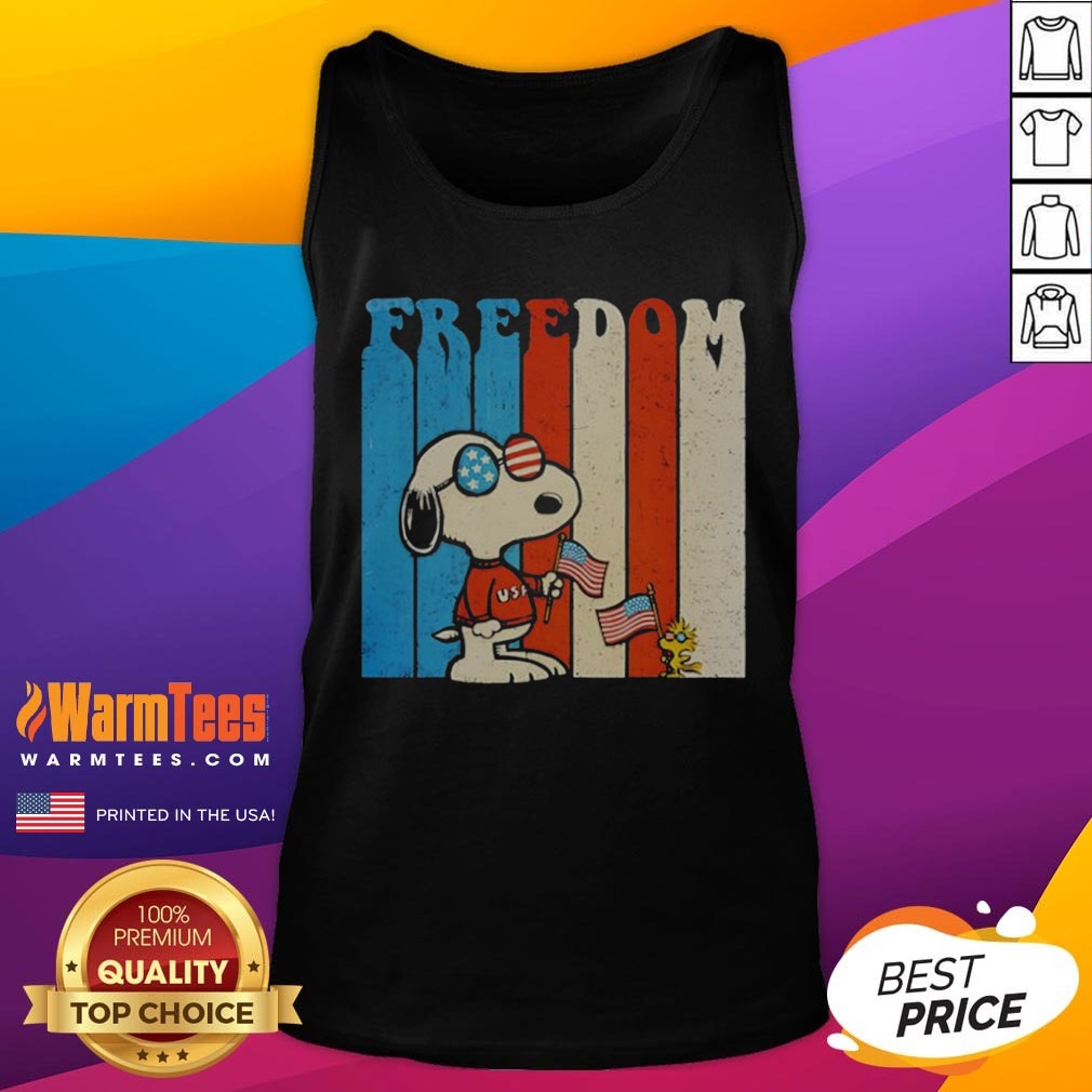 awesome-snoopy-and-woodstock-peanuts-freedom-usa-250th-anniversary-tank-top Awesome Snoopy And Woodstock Peanuts Freedom USA 250th Anniversary Tank Top