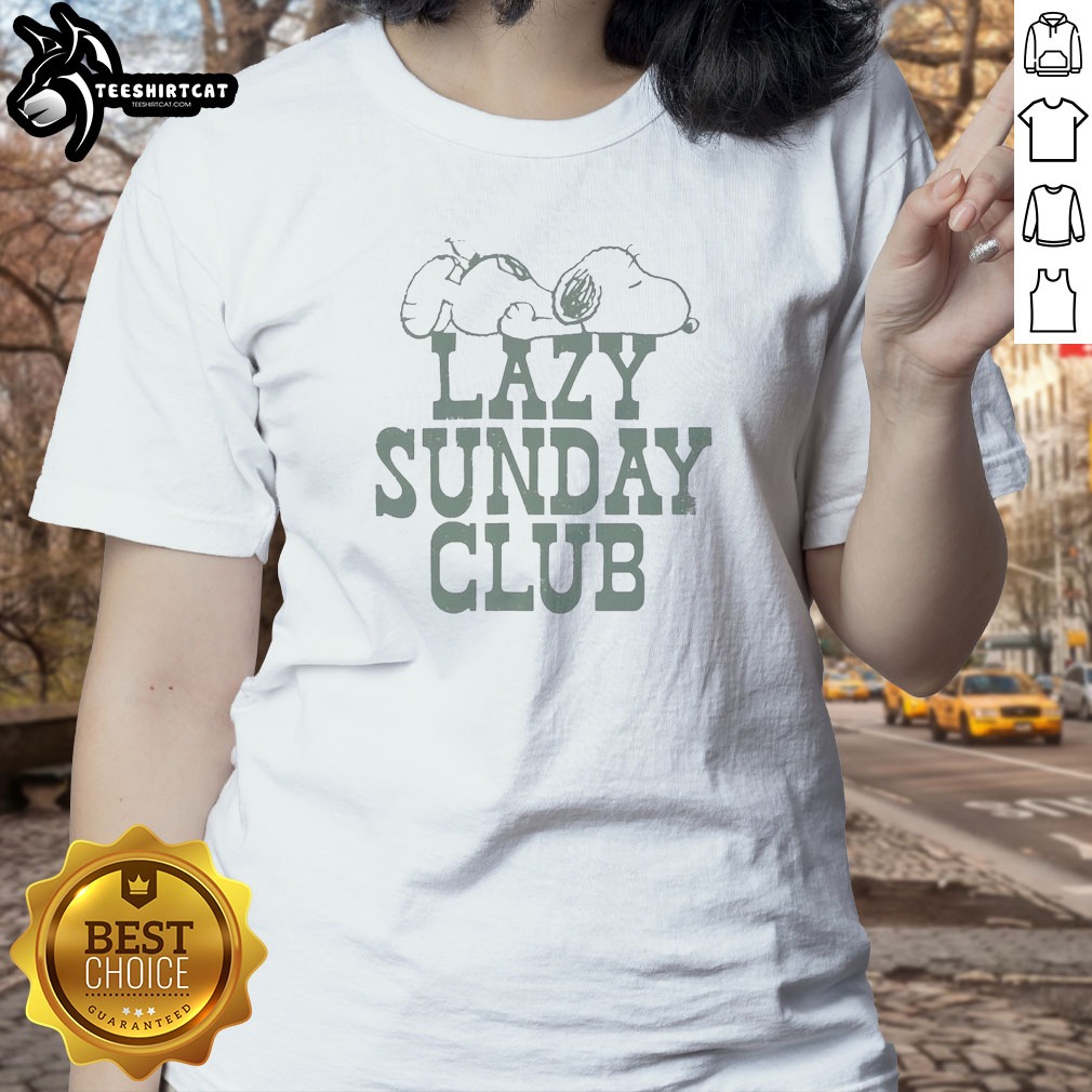 awesome-snoopy-lazy-sunday-club-ladies-shirt Awesome Snoopy Lazy Sunday Club Ladies Shirt