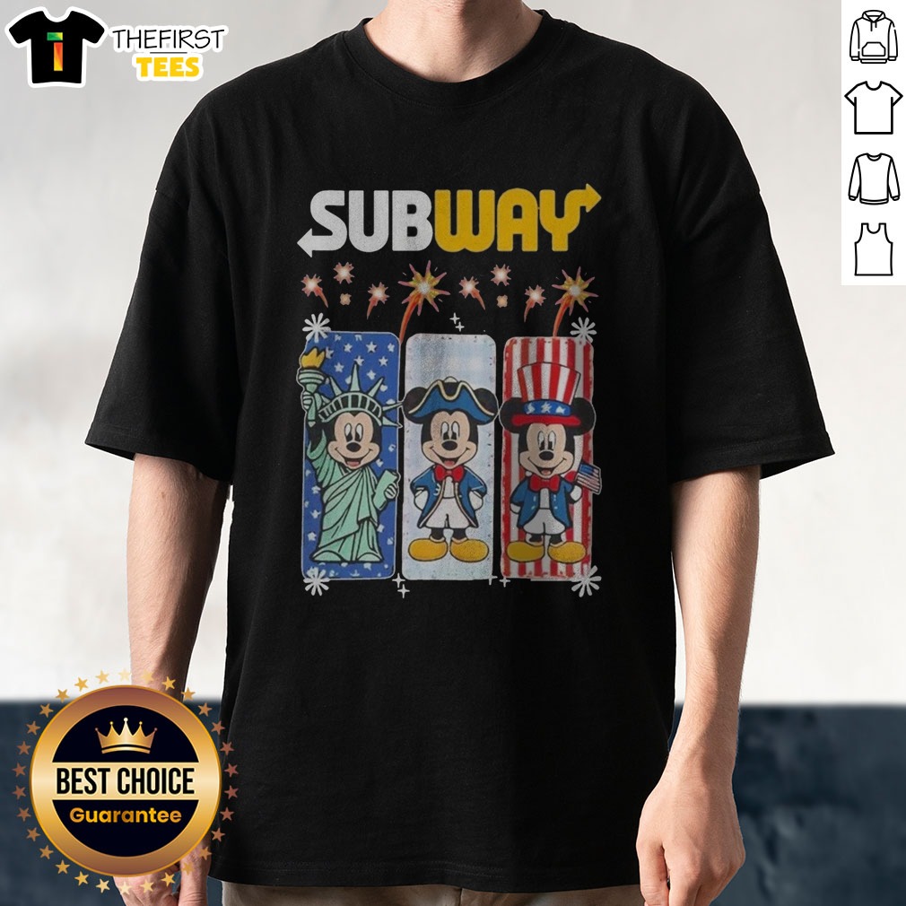 awesome-subway-mickey-mouse-statue-of-liberty-uncle-sam-fourth-of-july-shirt-1 Awesome Subway Mickey Mouse Statue Of Liberty Uncle Sam Fourth Of July Shirt featuring patriotic graphic on a classic crew neck tee