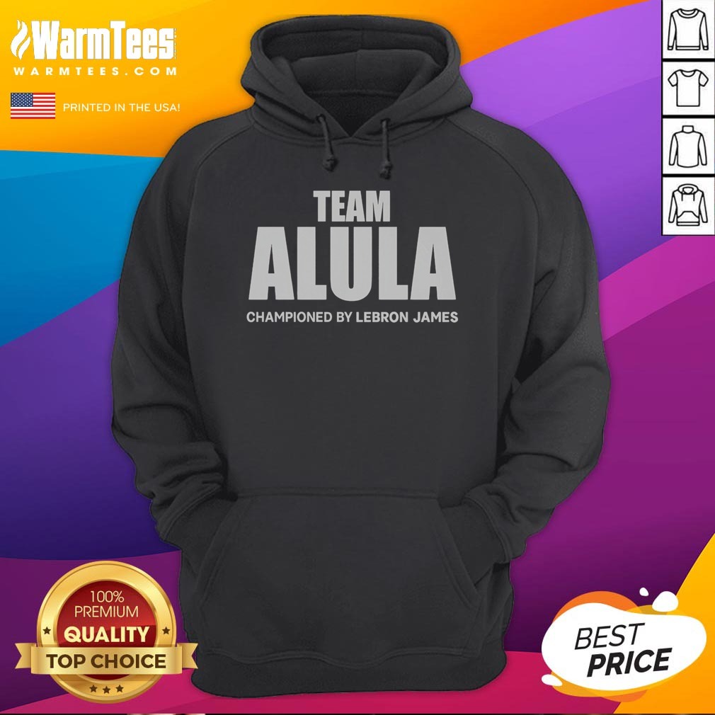 awesome-team-alula-lebron-james-championed-bold-sports-partnership-text-hoodie Awesome Team Alula Lebron James Championed Bold Sports Partnership Text hoodie in black with bold white lettering on chest