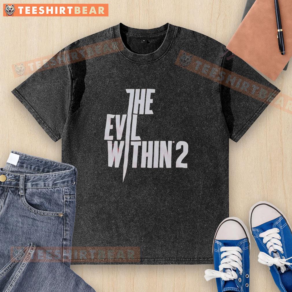 awesome-the-evil-within-2-washed-t-shirt Awesome The Evil Within 2 washed t-shirt featuring a distressed graphic design for gamers and horror fans.