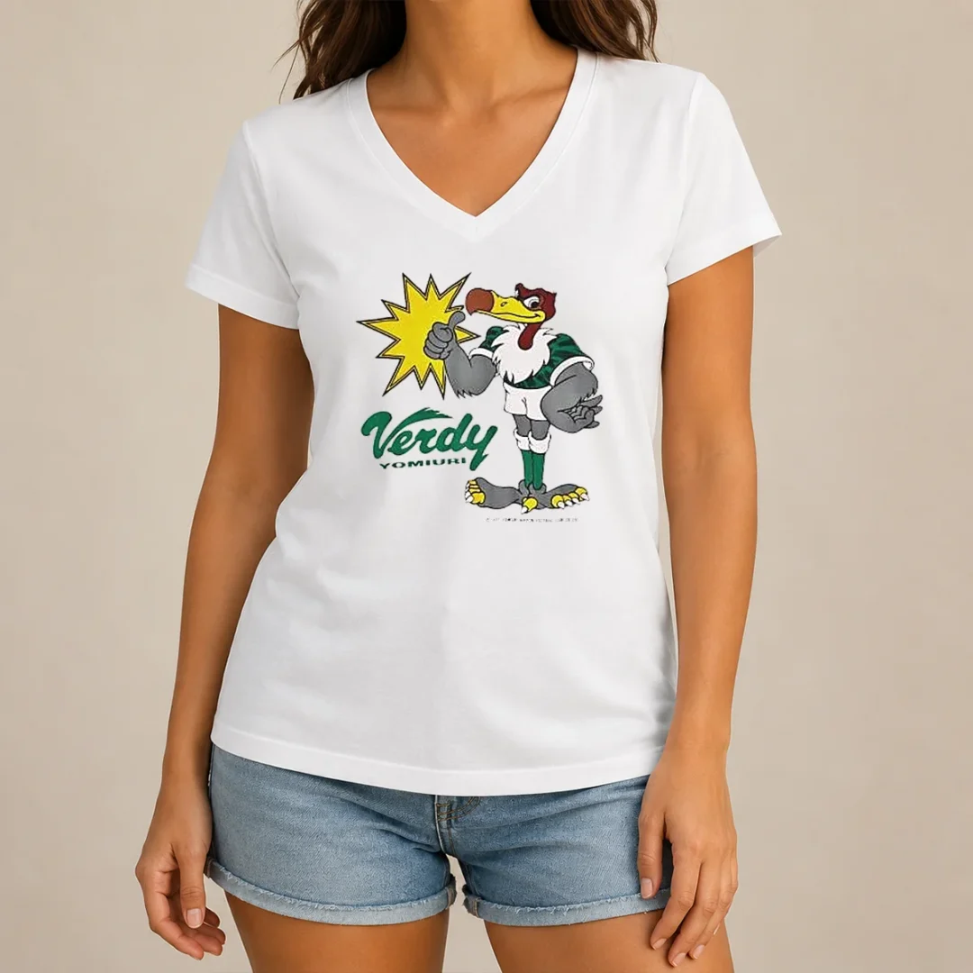 awesome-verdy-mascot-yomiuri-nippon-football-club-1992-verdy-yomiuri-v-neck-shirt Awesome Verdy Mascot Yomiuri Nippon Football Club 1992 Verdy Yomiuri V-Neck Shirt