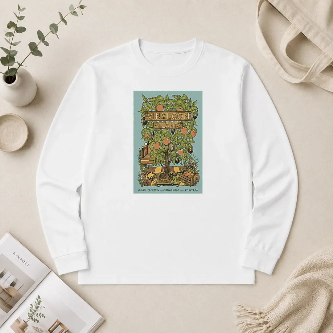 Awesome Vinylcon Aug 29 30 2026 Yaarab Shrine Atlanta GA Poster Long Sleeve Shirt Awesome Vinylcon Aug 29 30 2026 Yaarab Shrine Atlanta GA Poster long sleeve shirt in black with colorful event graphic