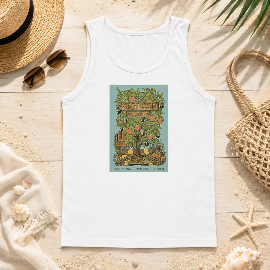 Awesome Vinylcon Aug 29 30 2026 Yaarab Shrine Atlanta GA Poster Tank Top Awesome Vinylcon Aug 29 30 2026 Yaarab Shrine Atlanta GA Poster Tank Top