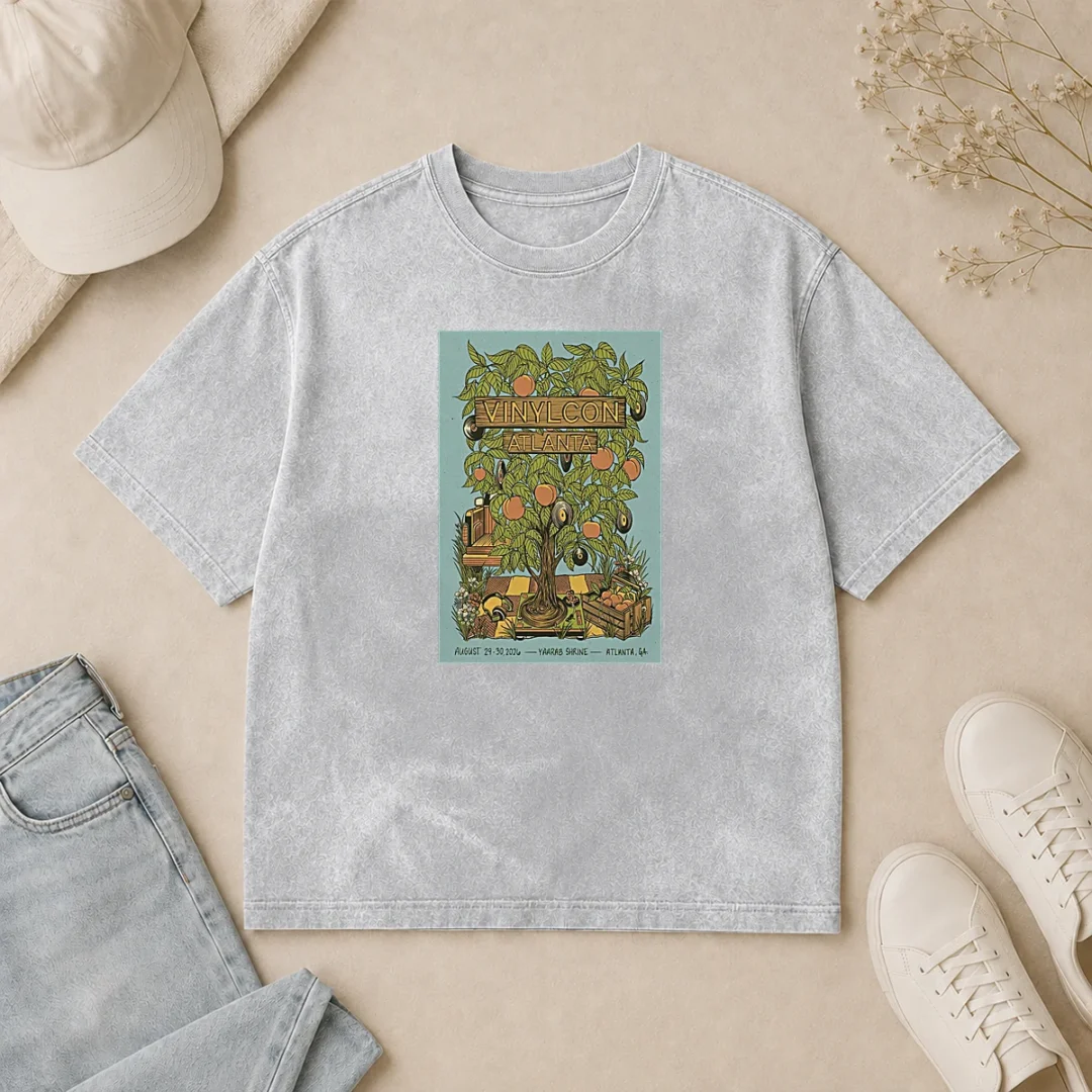 Awesome Vinylcon Aug 29 30 2026 Yaarab Shrine Atlanta GA Poster Washed T Shirt Awesome Vinylcon Aug 29 30 2026 Yaarab Shrine Atlanta GA Poster Washed T-Shirt