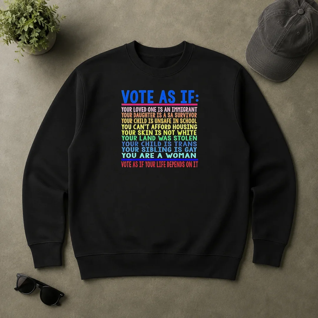 Awesome Vote As If Your Life Depends On It Sweater Awesome Vote As If Your Life Depends On It Sweater