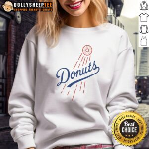 Nice Donuts MLB Style Logo Sweashirt in dark color with bold graphic print on front
