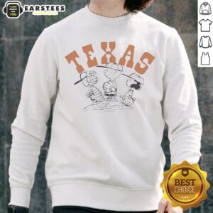 Premium Peanuts Charlie Brown Lucy Linus Texas University Of Texas Baseball Logo sweatshirt featuring vibrant graphics