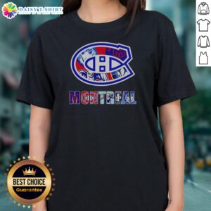 Good Montreal Sports Teams Logos Ladies Shirt featuring vibrant team logos on a comfortable fit.