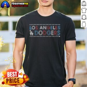 Premium Los Angeles Dodgers Independence Day Macy Star Spangled Retro Shirt displayed on a neutral background