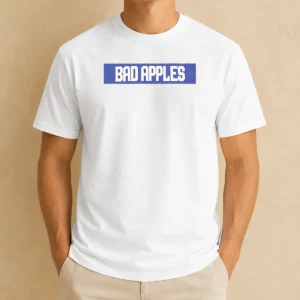 Premium Bad Apples Od Stripe t shirt in classic crew neck style with striped pattern on soft cotton fabric