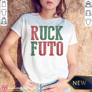 Original Ruck Futo Fck v neck optimized garment showcasing a trendy design for casual wear.