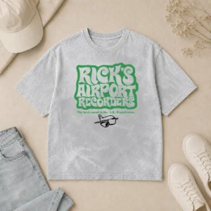 Hot Tom Petty Rick'S Airport Recorders The Best Round Washed T-Shirt