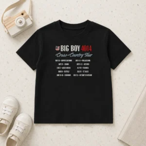 Original Big Boy 4014 Tour America 250th Train Cross Country Tour Kids T-Shirt