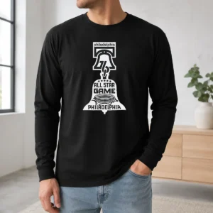 Hot Philadelphia 76ers All Star Game Basketball Bell Long Sleeve Shirt