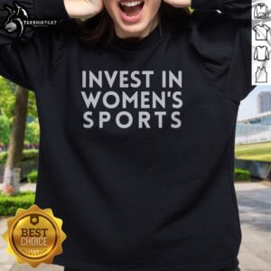 Official Invest In Women's Sports Sweatshirt featuring a bold graphic design and comfortable fit.
