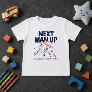 Original Next Man Up Oklahoma City Loud City Culture Basketball Kids T-Shirt