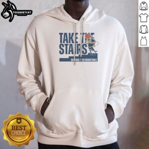Funny Georgia Tech Basketball Take The Stairs Mascot Hoodie showcasing a playful design for fans.