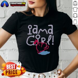 Official Mr Saturn Earthbound And Mother 3 I Am A Girl Ladies shirt featuring a playful graphic on a comfortable fitted tee