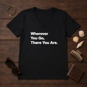 Original Whenever You Go There You Are V-Neck Shirt