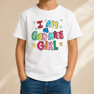 Awesome I Am A God Made Girl Kids T-Shirt