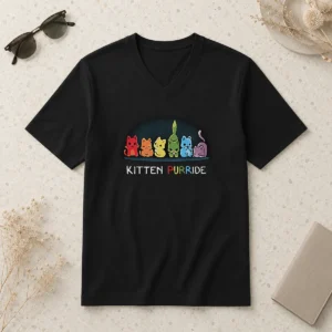 Good Kitten Prride Pride Kitten V-Neck Shirt
