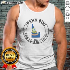 Pretty Idaho Girl Thou Shalt Not Try Me Mood 24 7 Idaho State Map Tank top in vibrant colors for Idaho enthusiasts.