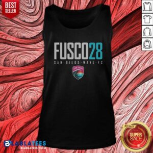 Good San Diego Wave FC Fusco 28 Text Logo San Diego Wave FC NWSL tank top optimized for vibrant display