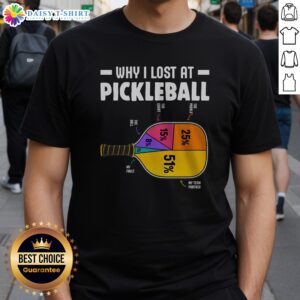 Hot Why I Lost At Pickleball Shirt featuring a humorous design for pickleball enthusiasts.