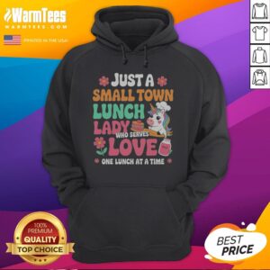 Awesome Unicorn Just A Small Town Lunch Lady WHO Serves Love One Lunch At A Time hoodie in vibrant colors