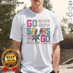 Pretty San Antonio Spurs Go Spurs Go Logo Basketball Team NBA Graphic Shirt displayed on a neutral background
