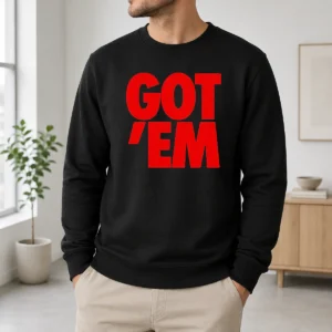 Happy Awesome Got Em Bold Red Text Sweater