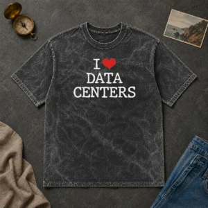 Funny I Love Data Centers Server Room IT Professional Washed T-Shirt