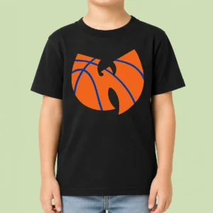 Nice Wu Tang Clan X New York Knicks Logo Kids T Shirt in blue, featuring bold graphic print for children