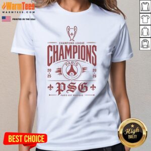 Pretty Champions League Champion PSG Paris Est Magique 2025 2026 ladies tee featuring vibrant graphics