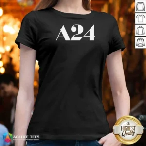 Official Rest In Peace A24 2012 2026 V Neck Shirt v neck optimized in black cotton fabric