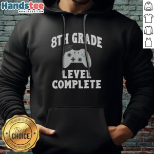 Top 8th Grade Level Complete Hoodie in vibrant colors, perfect for school and casual wear.