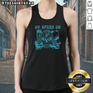 Awesome San Antonio Spurs Go Skull Tank top featuring a bold graphic design for Spurs fans.
