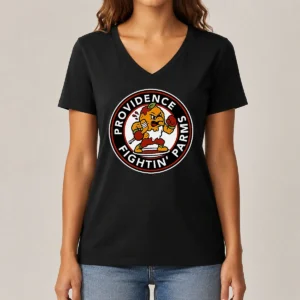 Pretty Providence Bruins Fightin' Parms V-Neck Shirt