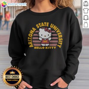 Funny Hello Kitty Arizona State University Collegiate Style Icon Graphic Asu Sweashirt featuring vibrant colors and playful design