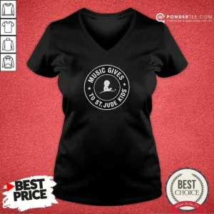 Top Sixwire Steve Mandile Music Gives To St Jude Kids V-Neck Shirt