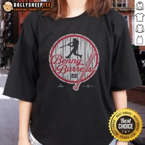 Nice Benny Barrels Ladies Shirt featuring a relaxed fit and vibrant graphic design