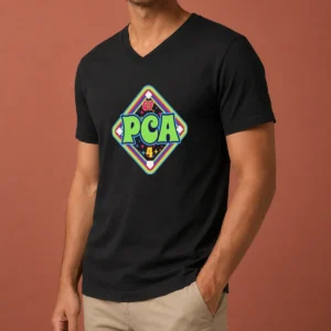 Premium CF PCA 4 Baseball Diamond Mascot Design Logo And Team Pride Sport Performance V-Neck Shirt