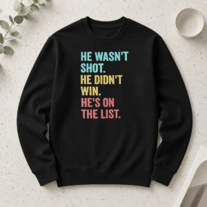 Awesome He Wasn'T Shot He Didn'T Win He'S On The List Long Sleeve Shirt